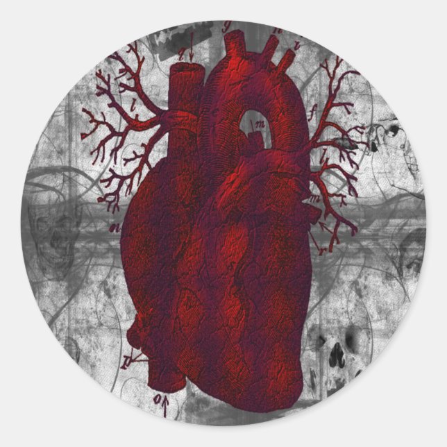 Dark Human Heart Sticker (Front)
