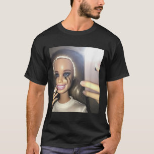 Dark Humor Doll Smoking Selfie Parody  T-Shirt