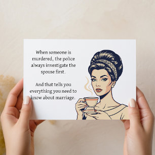 Dark Humor Marriage Joke Engagement & Wedding Card