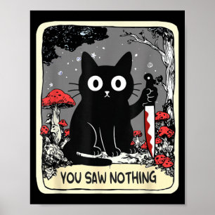 Dark Humour Cat Halloween Costume Tarot Card Men Poster