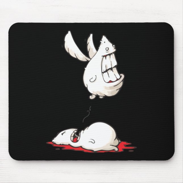 Dark Humour Ghost Strange Creature Mouse Pad (Front)