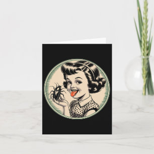 Dark Humour Vintage Retro Funny Clic - Bug Licker  Card
