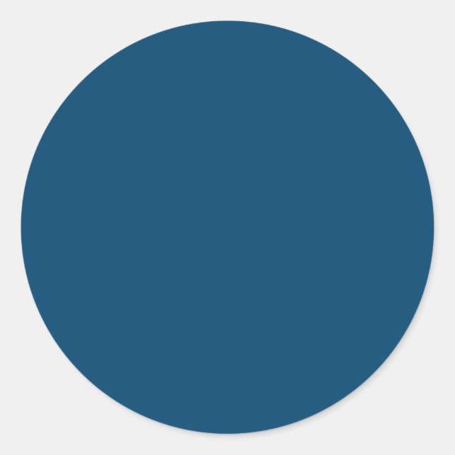 Dark Imperial Blue Classic Colour Coordinating Classic Round Sticker (Front)