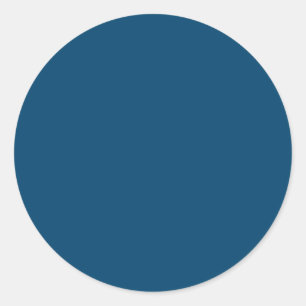 Dark Imperial Blue Classic Colour Coordinating Round Sticker