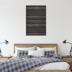 Dark Japandi Charred Wood Charcoal Minimalist Canvas Print