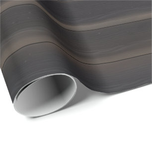 Dark Japandi Charred Wood Charcoal Minimalist Wrapping Paper