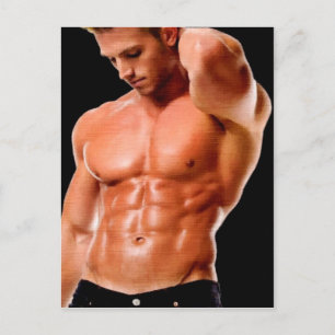 Dark Jeans Hunk Postcard