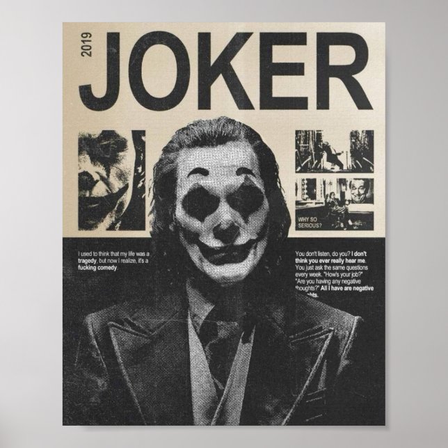 Dark Joker Poster – Gritty Urban Clown Mask Art  (Front)