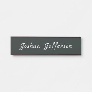 Dark Jungle Green Professional Creative Plain Door Sign