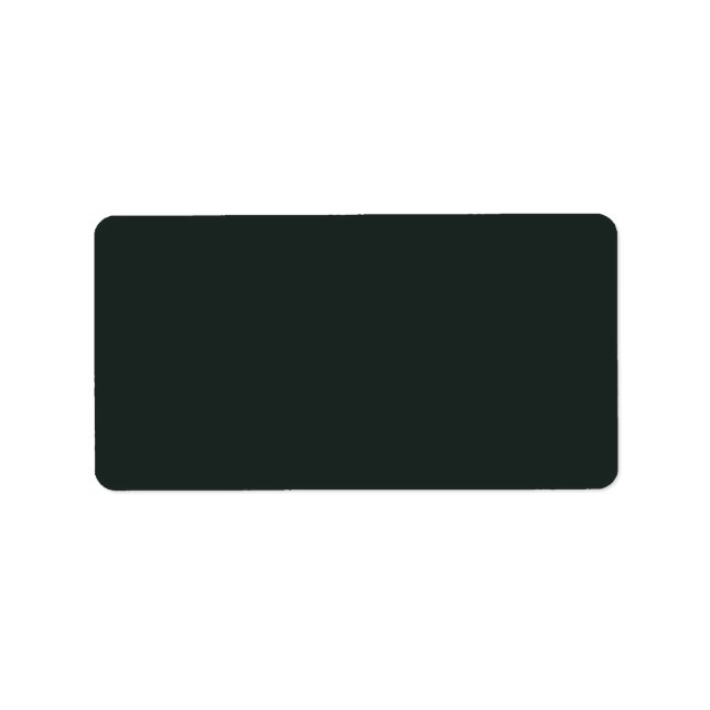 Dark Jungle Green Solid Colour Label (Front)