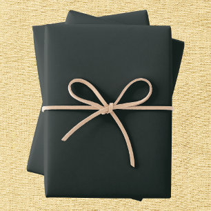 Dark Jungle Green Solid Colour Wrapping Paper Sheet