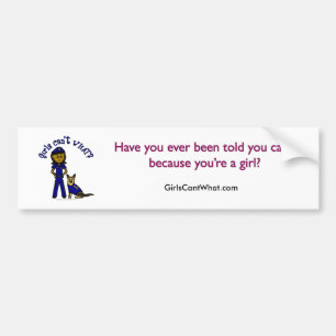 Dark K-9 Police Officer Bumper Sticker