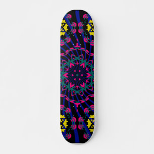 Dark Kaleidoscope Design: Custom Skateboard