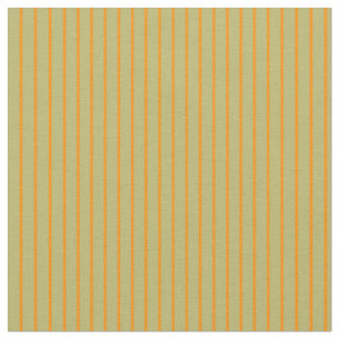 Dark Khaki and Dark Orange Striped/Lined Pattern Fabric