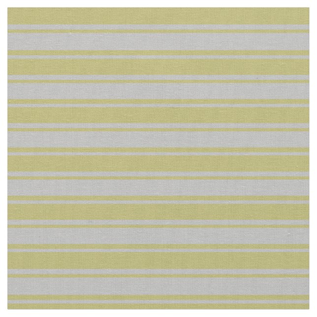 Dark Khaki and Grey Coloured Lines Pattern Fabric (Close Up)