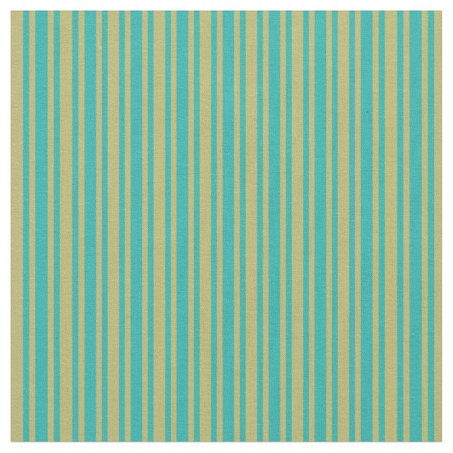 Dark Khaki and Light Sea Green Coloured Pattern Fabric (Close Up)