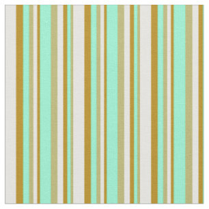Dark Khaki, Aquamarine, Dark Goldenrod, and White Fabric