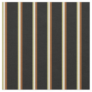 Dark Khaki, Beige, Brown, and Black Coloured Lines Fabric