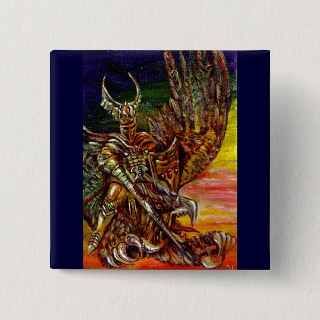 DARK KNIGHT 2 INCH SQUARE BUTTON (Front)