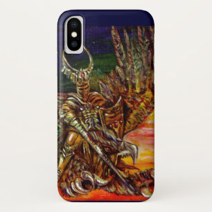 DARK KNIGHT AND DRAGON Fantasy iPhone X Case