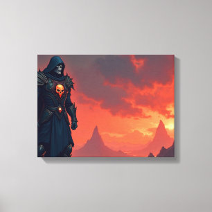 Dark Knight of Flame Canvas Print