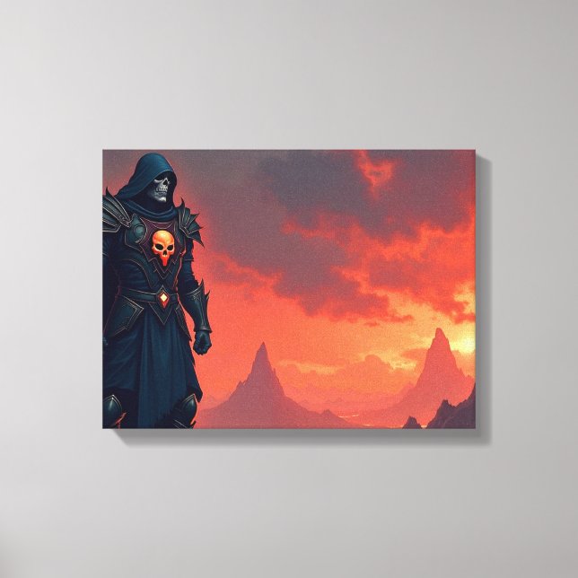Dark Knight of Flame Canvas Print (Front)