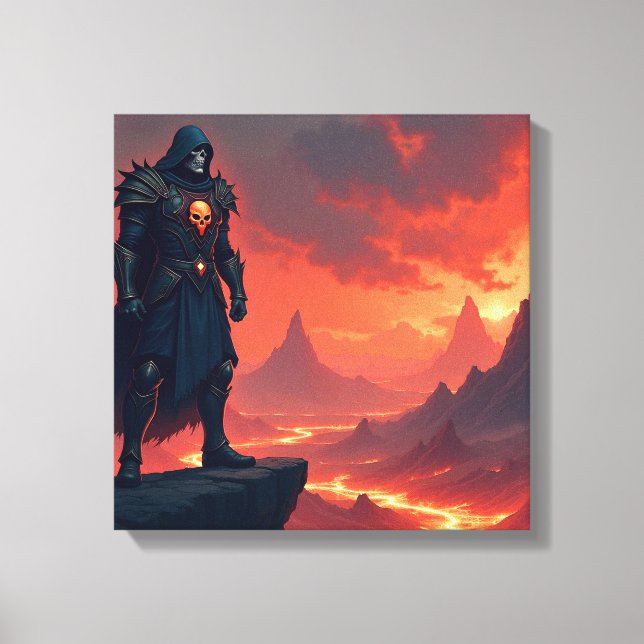 Dark Knight of Flame Canvas Print (Front)