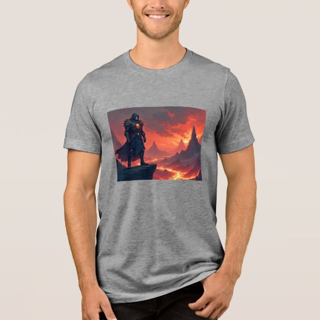 Dark Knight of Flame Tri-Blend Shirt (Front)