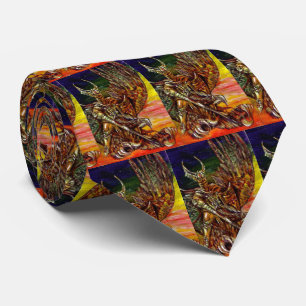 DARK KNIGHT WITH DRAGON Fantasy Tie