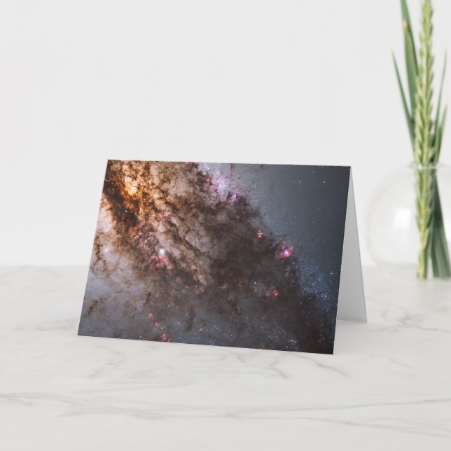 Dark Lanes Of Dust Crisscross Centaurus A Galaxy. Card (Front)