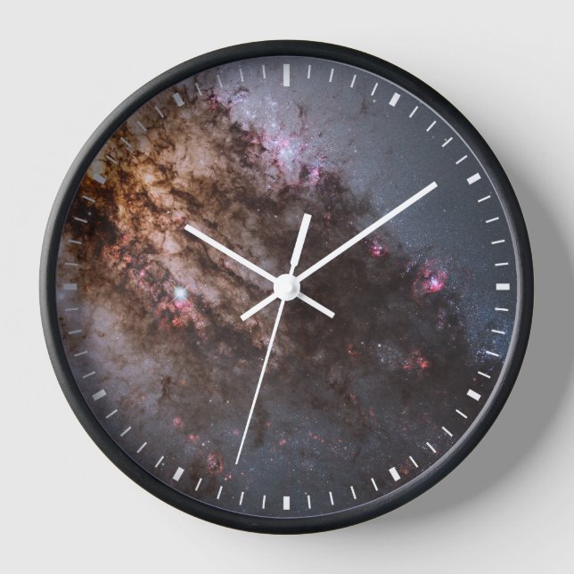 Dark Lanes Of Dust Crisscross Centaurus A Galaxy. Clock (Front)