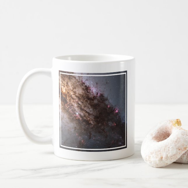 Dark Lanes Of Dust Crisscross Centaurus A Galaxy. Coffee Mug (With Donut)