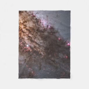 Dark Lanes Of Dust Crisscross Centaurus A Galaxy. Fleece Blanket