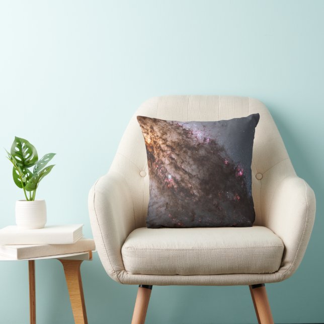 Dark Lanes Of Dust Crisscross Centaurus A Galaxy. Throw Pillow (Chair)