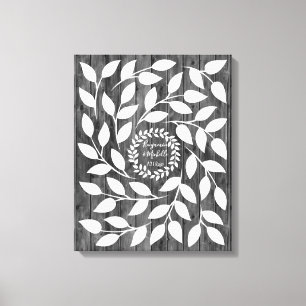 Dark Laurel - 50 Signature Canvas Guest Book