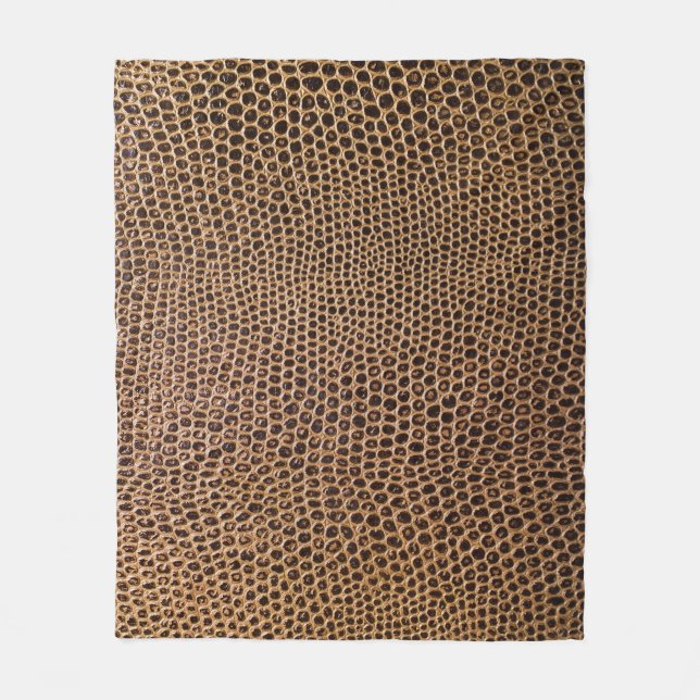 Dark Leather: Elegant Simple Background Fleece Blanket (Front)