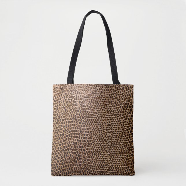 Dark Leather: Elegant Simple Background Tote Bag (Front)