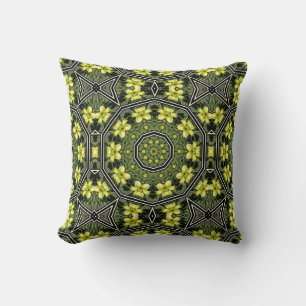 Dark Lemon Lily - Mandala Joy Designer Pillows