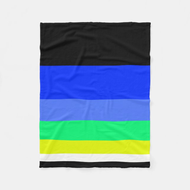 Dark lines fleece blanket (Front)