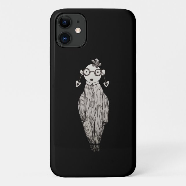 Dark lipstick and wearing glasses   Case-Mate iPhone case (Back)