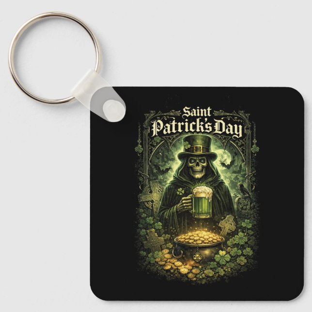 Dark Luck of Saint Patrick Keychain (Front)