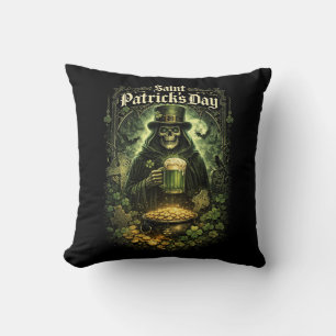 Dark Luck of Saint Patrick Throw Pillow