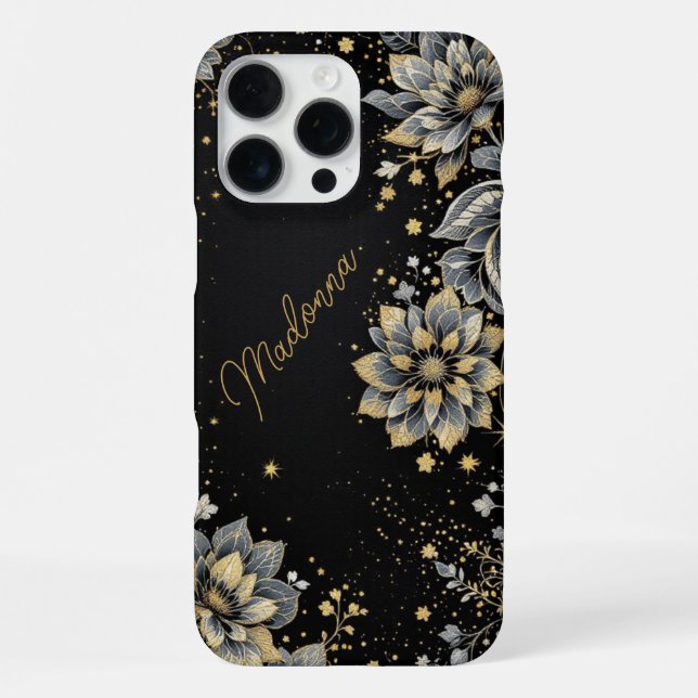 Dark Luxe Floral  iPhone Case (Back)