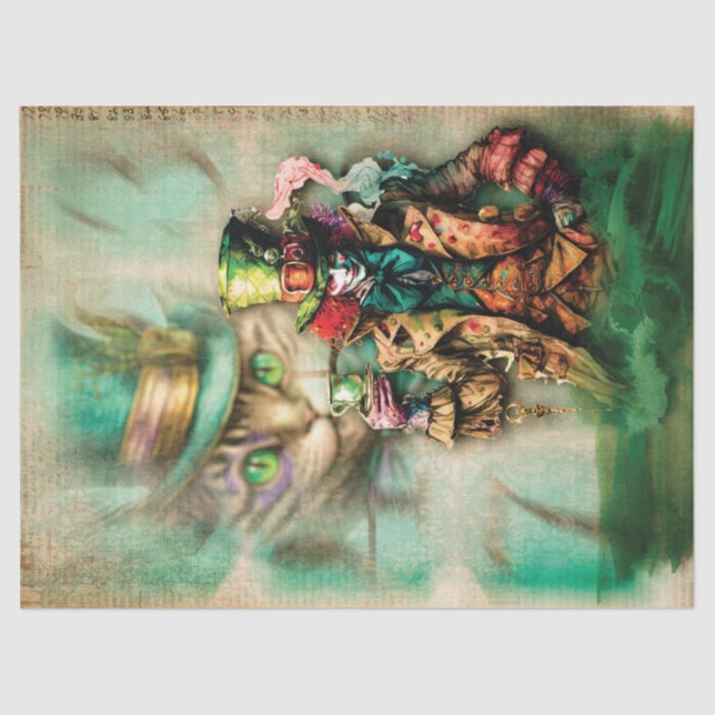 Dark Mad Hatter Decoupage Paper (Front)