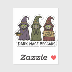 Dark Mage Cat Beggars Wizard Fantasy RPG Magic Hum