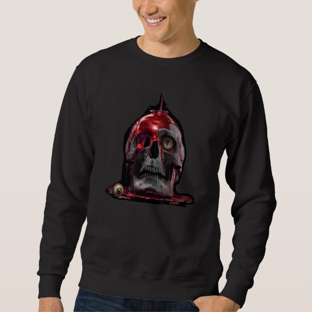 Dark Magic Skull Scary Horror Blood Bones Death Sweatshirt (Front)