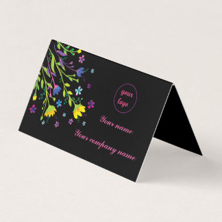Dark Magical night garden business card