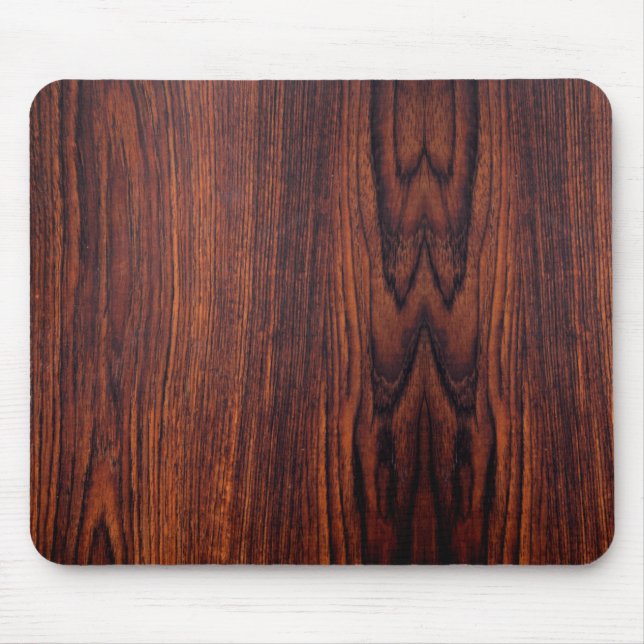 Dark Mahogany wood grain | brown wood pattern   Mouse Pad (Front)