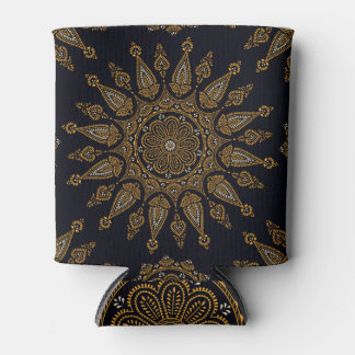 Dark mandala pattern: abstract artistic design can cooler