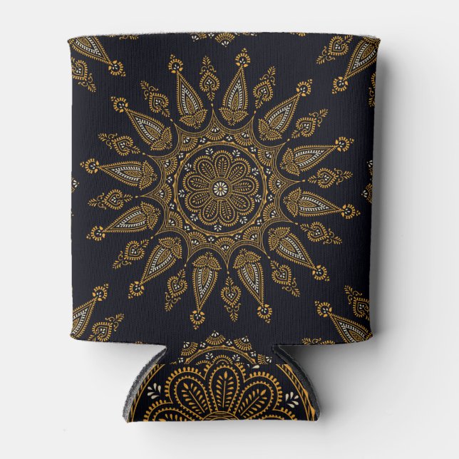 Dark mandala pattern: abstract artistic design can cooler (Front)